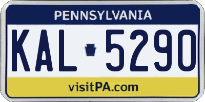 PA license plate KAL5290