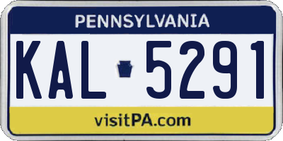 PA license plate KAL5291