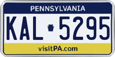 PA license plate KAL5295