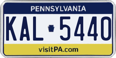 PA license plate KAL5440