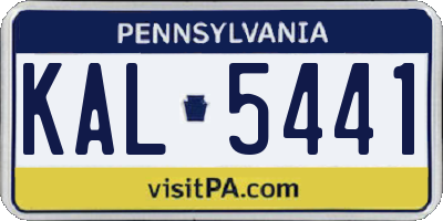 PA license plate KAL5441