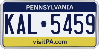 PA license plate KAL5459