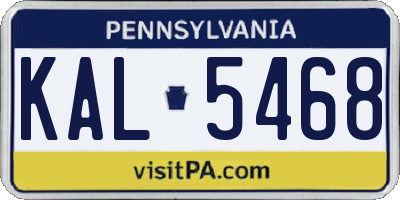 PA license plate KAL5468