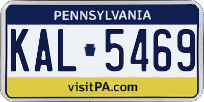 PA license plate KAL5469