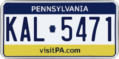 PA license plate KAL5471