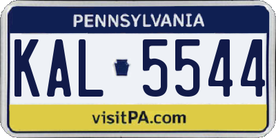PA license plate KAL5544