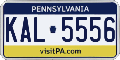 PA license plate KAL5556
