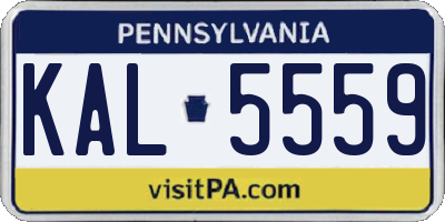 PA license plate KAL5559