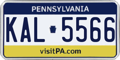 PA license plate KAL5566