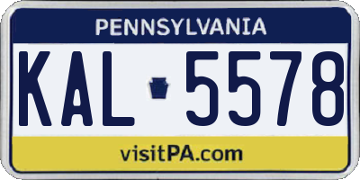 PA license plate KAL5578