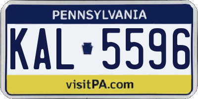 PA license plate KAL5596
