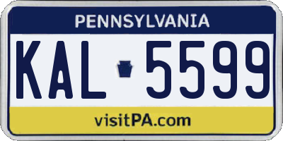 PA license plate KAL5599
