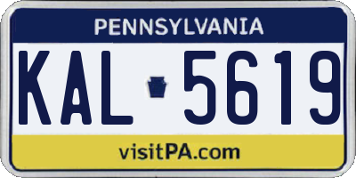 PA license plate KAL5619