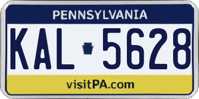 PA license plate KAL5628