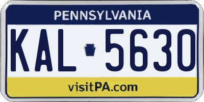 PA license plate KAL5630