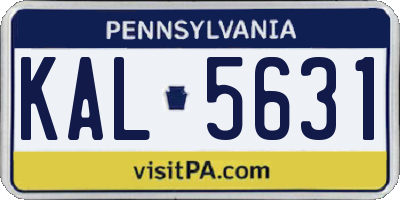 PA license plate KAL5631