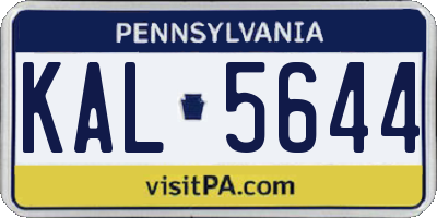 PA license plate KAL5644