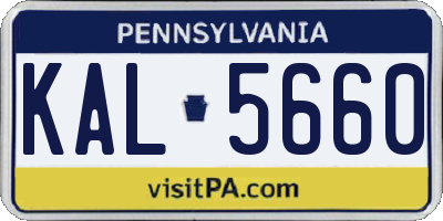 PA license plate KAL5660