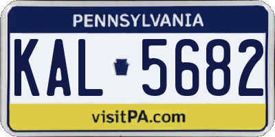 PA license plate KAL5682