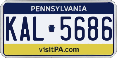 PA license plate KAL5686