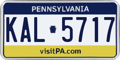 PA license plate KAL5717