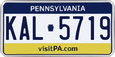 PA license plate KAL5719