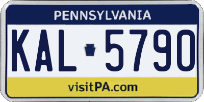 PA license plate KAL5790