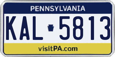 PA license plate KAL5813