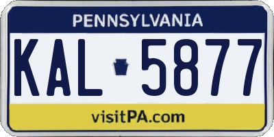 PA license plate KAL5877
