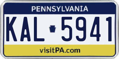 PA license plate KAL5941