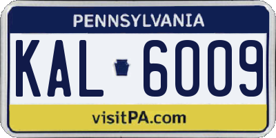 PA license plate KAL6009