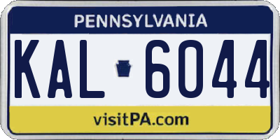 PA license plate KAL6044
