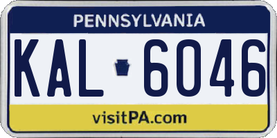 PA license plate KAL6046