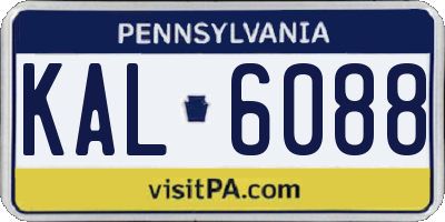 PA license plate KAL6088