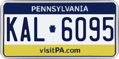 PA license plate KAL6095