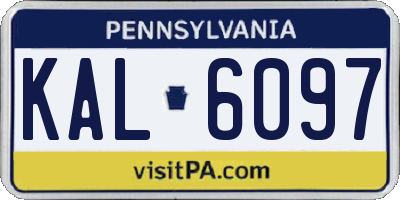PA license plate KAL6097