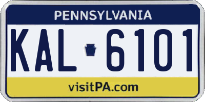 PA license plate KAL6101