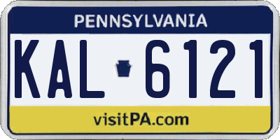 PA license plate KAL6121