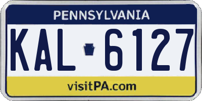 PA license plate KAL6127