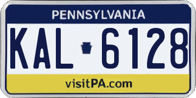 PA license plate KAL6128