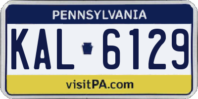 PA license plate KAL6129