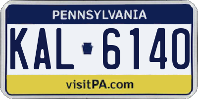PA license plate KAL6140