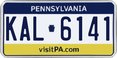 PA license plate KAL6141