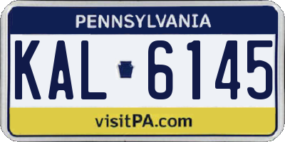 PA license plate KAL6145