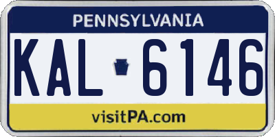 PA license plate KAL6146