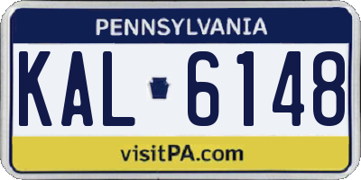 PA license plate KAL6148