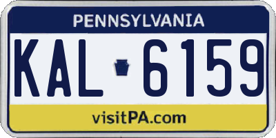 PA license plate KAL6159