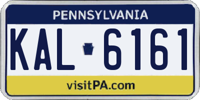 PA license plate KAL6161