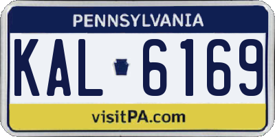 PA license plate KAL6169