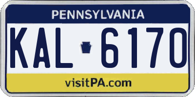 PA license plate KAL6170